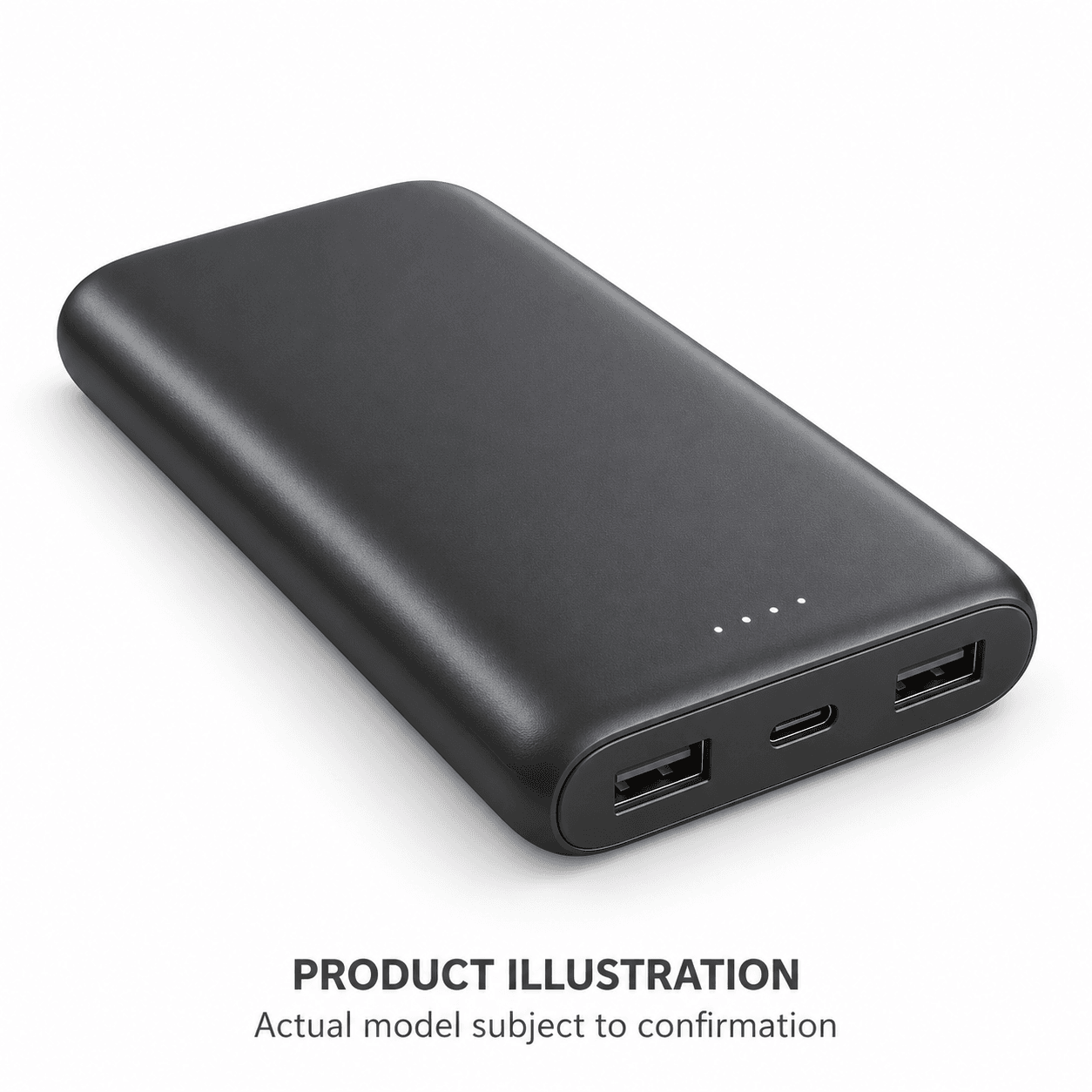 AI-generated power bank product illustration; actual model subject to sample confirmation