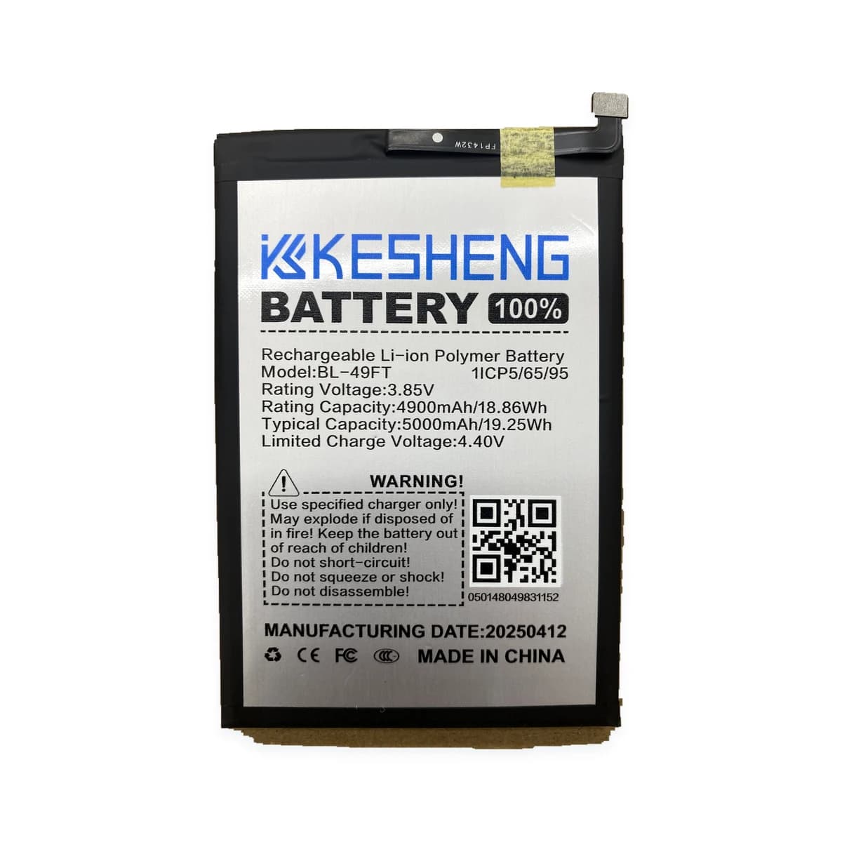BL-49FT 5000mAh replacement battery for selected TECNO phones