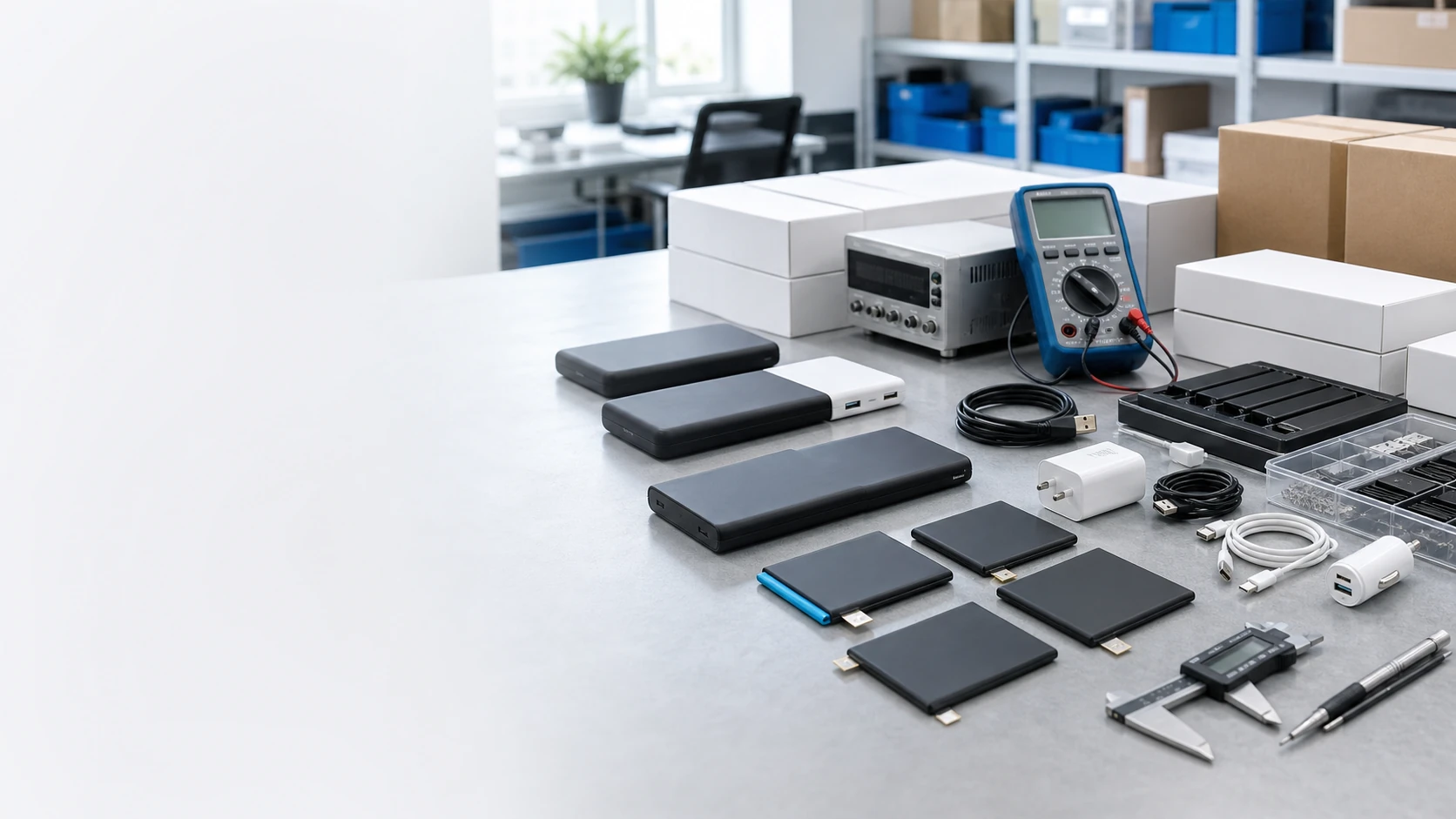 Premium B2B replacement mobile phone battery supply and electronics export sourcing workspace